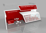 Messestandkonzept für Tirana Airport in Zusammenarbeit mit surpreyes GmbH