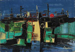 Porto orientale - Olio su compensato, 1978
