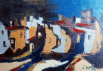 Paesaggio sospeso - Olio su compensato, 1976