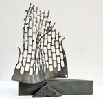 Veliero - Assemblage metallo e pietra, 1984