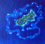 "Insel umringt"_Acryl auf Leinwand_64x67cm_2017