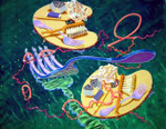 "Gabeln und Paletten"_Öl auf Leinwand_80x100cm_2011