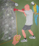 "Sparring im Alter"_Acryl auf Leinwand_75x65cm_2023