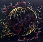 "Kreisig Schwarz III"_Acryl auf Leinwand_64x64cm_2020