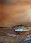Ödland Acryl auf Papier, 58x76 cm, Kursarb. B. Klimmer 220 Euro ohne R. 