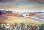 Flussmündung, 36x51 cm, 140 Euro ohne Rahmung