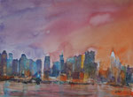 Skyline Aquarell 30x40 cm, Kursarb. B. Klimmer 160 Euro ohne Rahmen