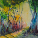 endlich Frühling, Airbrush 50x50 cm, in weissem Rahmen 170 Euro, vergeben