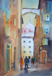 Florenz, Blick auf den Dom Aquarell 36x51 cm, 180 Euro ohne Rahmen, mit Rahmen 210 Euro