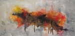 Tanz auf dem Vulkan, Mischtechnik auf Keilrahmen, 70x140 cm, 275 Euro
