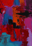 3-er serie Faszination der Farben, II,Acryl auf Keilrahmen, 21x30 cm gerahmt  30x40, 95 Euro