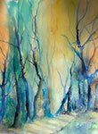 Waldweg, Aquarell 58x76 cm, 270 Euro ohne Rahmen