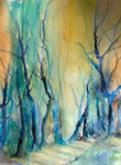 Waldweg, Aquarell 58x76 cm, 270 Euro ohne Rahmen