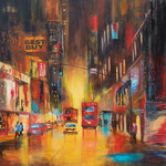 london city, Acryl Collage, 100x100 cm ,vergeben