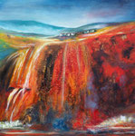 tosende Wasser, Acryl auf Keil. 100x100 cm 140 €