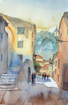 Valdemossa, Mallorca, 36x51 cm, 145 Euro ungerahmt, plein air gemalt 