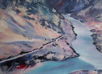 im Strom der Zeit-Indus, Acryl auf Keilrahmen, 60x80 cm 195 Euro