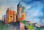Blick auf Burg Greifenstein, 35x51 cm, 150 Euro ohne Rahmen