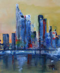 Bankfurt am Main, Acryl auf Keilrahmen 50x60 cm Kursarbeit B. Klimmer vergeben