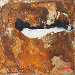 stardust, Mischtechnik auf Metallplatte 30x30