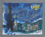 Noch eine Sternennacht, Acryl und Resin auf Spiegel 50x60 auf Träger 60x70, €350