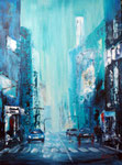 in the City II, Acryl auf Malplatte 30x40 cm, 160 Euro in weissem Rahmen