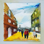 Schlendern ist Luxus. Acryl und Resin auf Spiegel 50x60 auf Träger 60x70, €350 