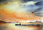 auf Fangzug, 36x51 cm, vergeben