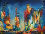 times Square, New York, Kollage Acryl 60x80 cm auf Keilrahmen 250 Euro