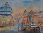am Brunnen, 30x40 cm, 125 Euro ohne rahmen