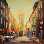 Chinatown Manhattan, Aquacrylic 80x80 cm 370 Euro