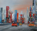 der Verkehr rollt, Acryl auf Keilrahmen, 50x60 cm, Kursarbeit B. Klimmer, 160 Euro