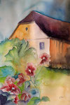 ländliche Stille, 47x33 cm, Kursarbeit G. Röhm, 140 Euro ohne Rahmen