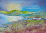 Haus am See, 36x51 cm, 140 Euro ohne Rahmen