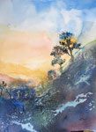 La Palma Interpretation, Mischtechnik 35x58 cm, 140 Euro