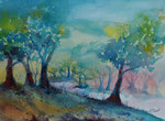 Waldfantasien, 30x40 cm, Kursarbeit B. Klimmer 140 Euro ohne Rahmen