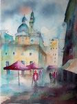 Genua, Piazza matteotti, 45x61 cm 220 €