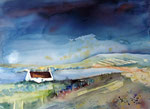 einsames Haus, 45x60 cm, Kursarbeit Bernhard Vogel, 210 Euro ungerahmt