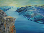 Kanzel am Lysefjord, Acryl auf Keilrahmen, 60x80 cm 190 Euro
