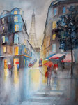 Paris im Regen, 46x61 cm 240 Euro ohne Rahmen