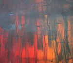 orange, informelle Malerei, Acryl auf Keilrahmen, 50x60 cm 110 Euro
