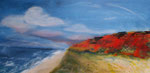 Küstenlandschaft, Acryl auf Keilrahmen, 50x100, cm Kursarbeit P. Seharsch  220  Euro
