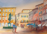 Florenz Piazza della Signorina, 46x61 cm 180 Euro ohne Rahmen