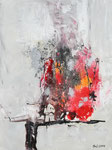 Farbenexplosion, Acryl und Airbrush auf Keilrahmen, 60x80, Kursarbeit B. Klimmer vergeben