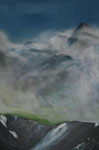 im Nebel, Acryl auf Keilrahmen, 60x90, Kursarbeit B. Klimmer 155 Euro