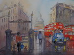 Straßenszene London, 30x40 cm, 125 Euro unger. 
