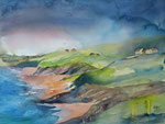 irische Küste, 45x60 cm, Kursarbeit Bernhard Vogel, 210 Euro ungerahmt