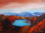 Kratersee, Acryl auf Keilrahmen, 60x80 cm 180 Euro