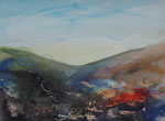 Karstlandschaft, Aquarell 30x40 cm, Kursarbeit B. KLimmer, 95 Euro