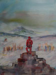 Urenkel über dem Nebelmeer, Acryl auf Keilrahmen, 60x80cm, 160 Euro